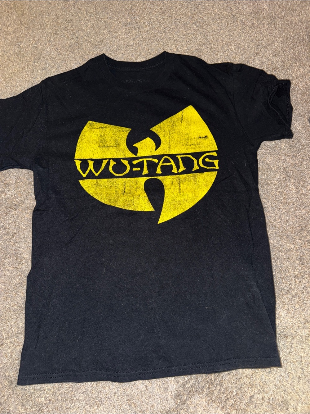 Wu-Tang Clan Black Tee with Yellow Logo